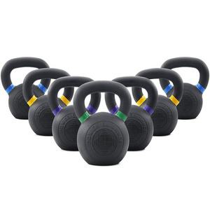 Hot sale Cross Fitness Powder Coated Cast Iron Kettlebell grip 24kg