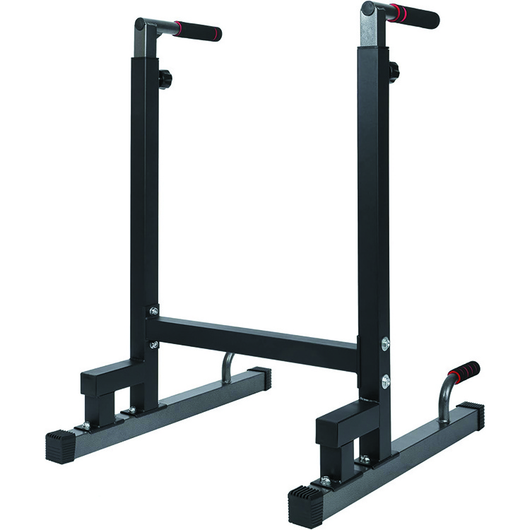 DP8228 Red Dip Station Dip Bar Parallel Bars for Home Workout with 500 LBS Loading Capacity