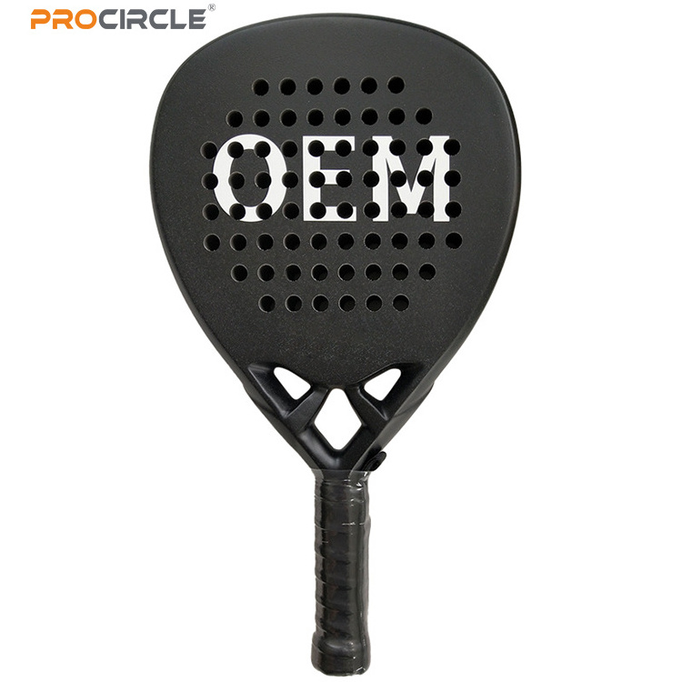 ProCircle Padel Racket 12K Carbon Fiber Surface with EVA Memory Flex Foam Core Lightweight Padel Racquet