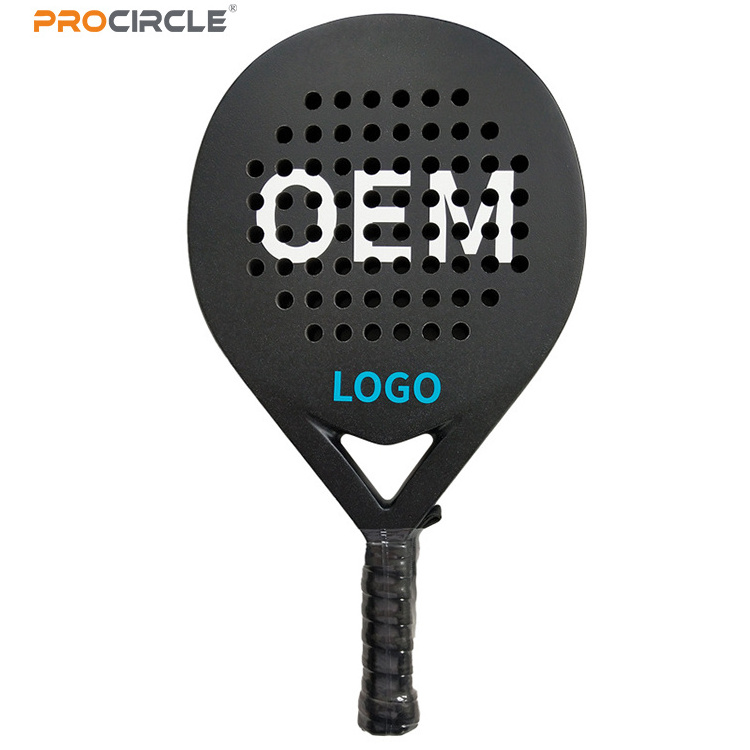 ProCircle Padel Racket 12K Carbon Fiber Surface with EVA Memory Flex Foam Core Lightweight Padel Racquet