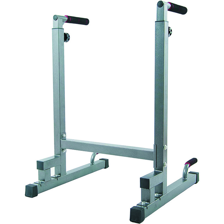 DP8228 Red Dip Station Dip Bar Parallel Bars for Home Workout with 500 LBS Loading Capacity