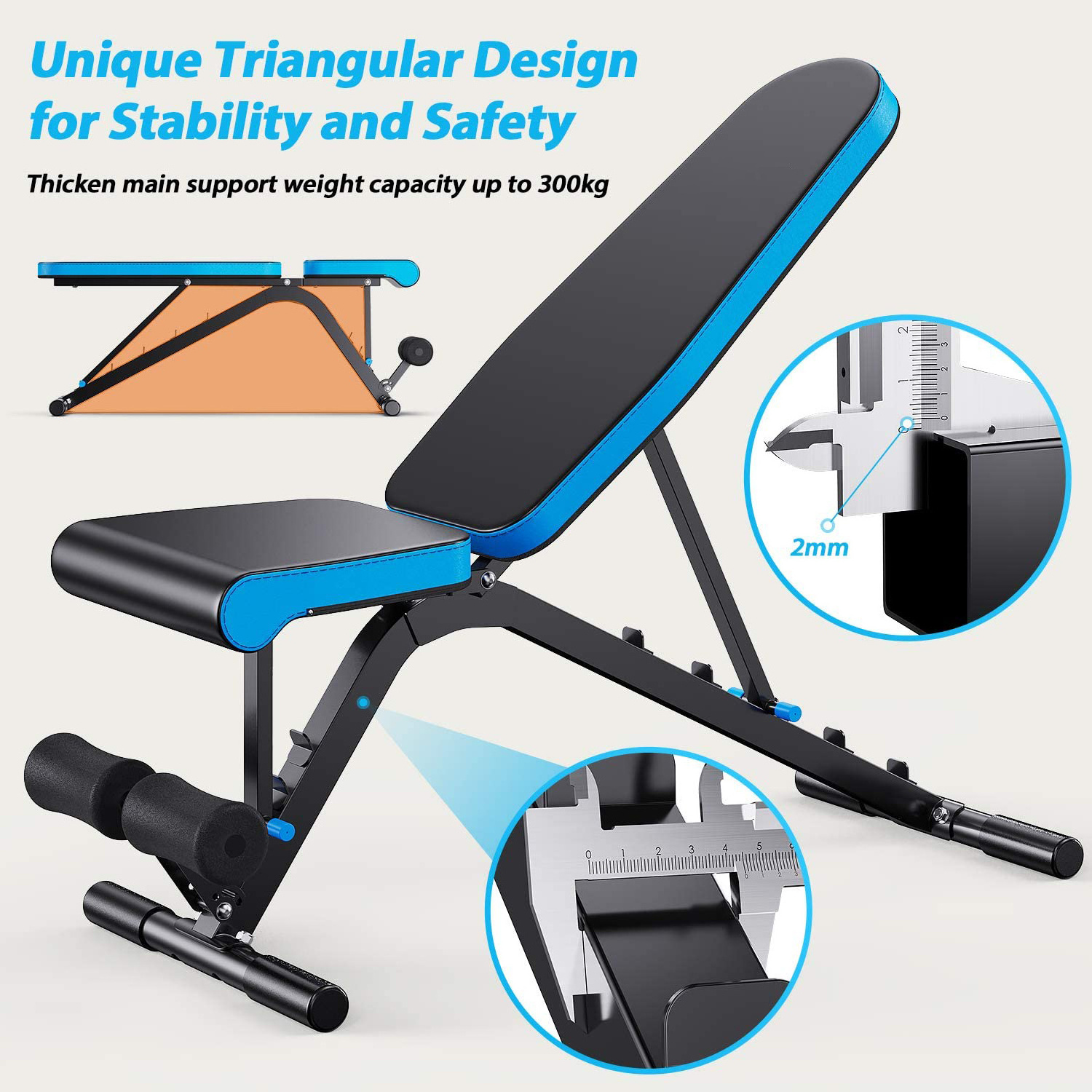 Procircle High Quality Gym Equipment Home Adjustable Bench Weight Bench