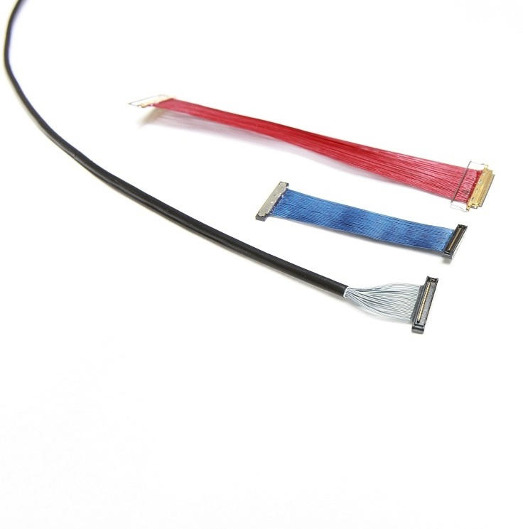 Small diameter custom-made ipex lvds micro coaxial cable assembly