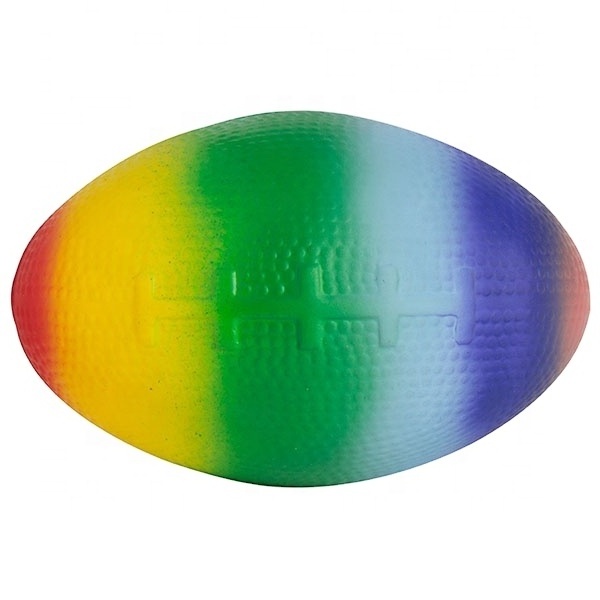 Hot Sale Cheap Promotional Gift PU Memory Foam Rainbow Football Gel Mini Anti Stress Reliever Soft Squishy Relief Toy Ball