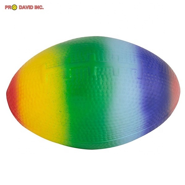 Hot Sale Cheap Promotional Gift PU Memory Foam Rainbow Football Gel Mini Anti Stress Reliever Soft Squishy Relief Toy Ball