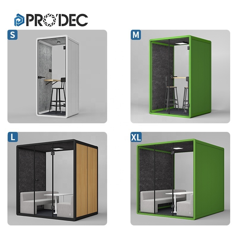 phonebooth studio recording equipment cabin indoor office pod 4 seat booth moveable small office pods meeting booth