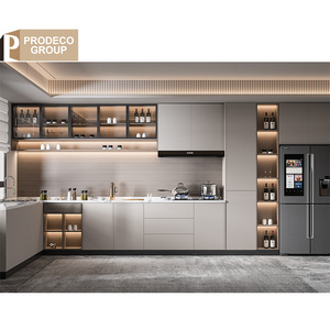 Prodeco White Kitchen Furniture Dahlia Smart Luxury Kitchen Cabinet Modern Accessories for Townhouse