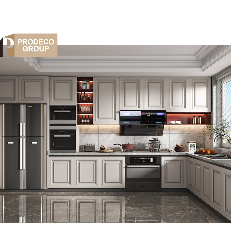 Prodeco Customized Modern Design Melamine Small Kitchen Cabinet Reasonable Price for Household