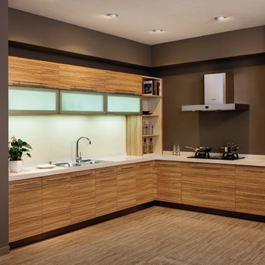 Chestnut melamine kitchen cabinet design