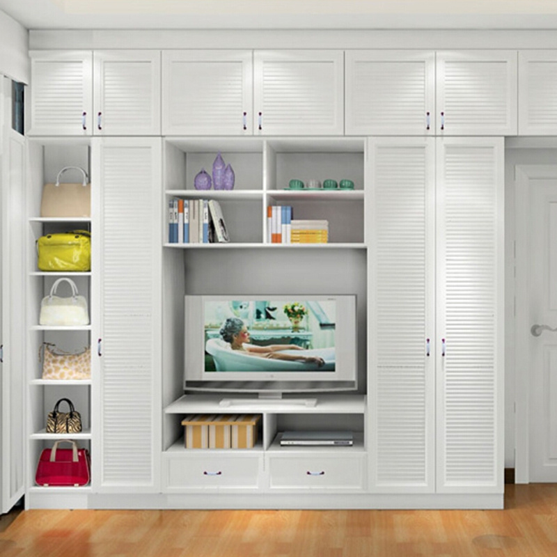 New design bedroom closet wood 2 door wardrobes cabinet for home furniture