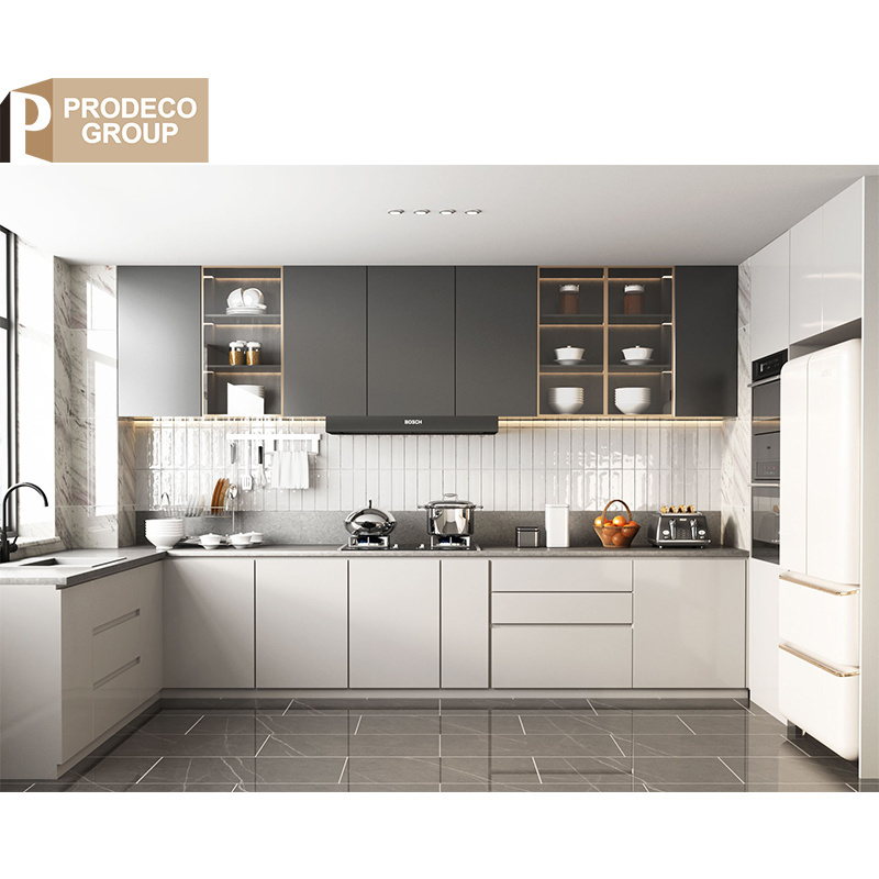 Prodeco White Kitchen Furniture Dahlia Smart Luxury Kitchen Cabinet Modern Accessories for Townhouse