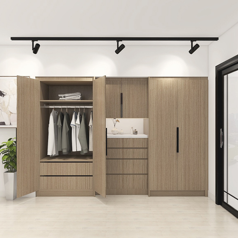 Bedroom Closet Wood Wardrobe Cabinet Modern Wardrobe Furniture Wardrobe Amoires