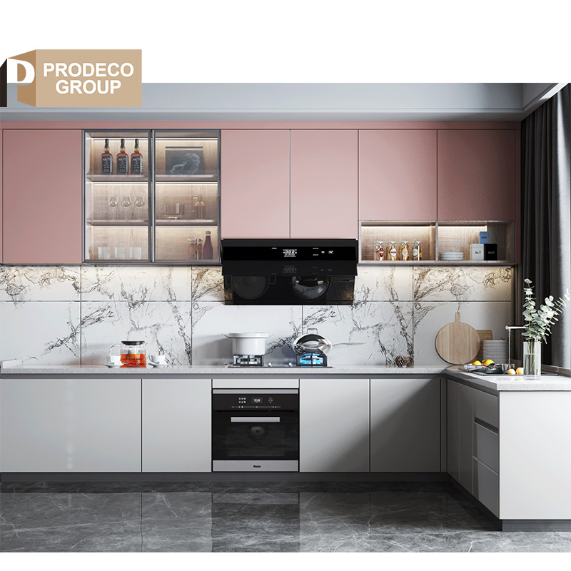 Prodeco Customized Modern Design Melamine Small Kitchen Cabinet Reasonable Price for Household