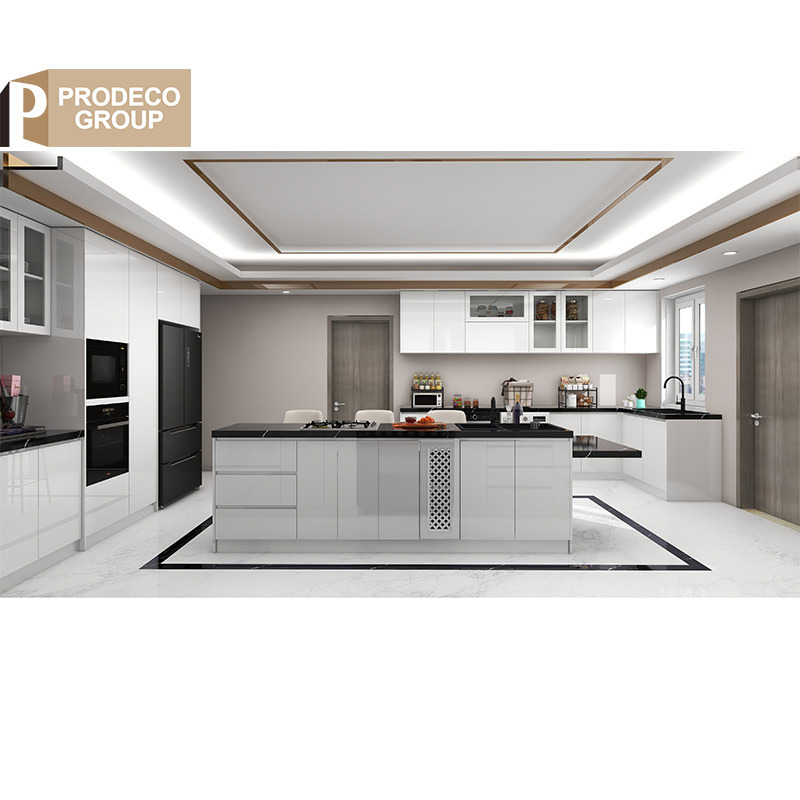 Prodeco Furniture Custom High Quality Stainless Steel Handles Foshan Kitchen Cabinet Pull down Overhead Locks with Key