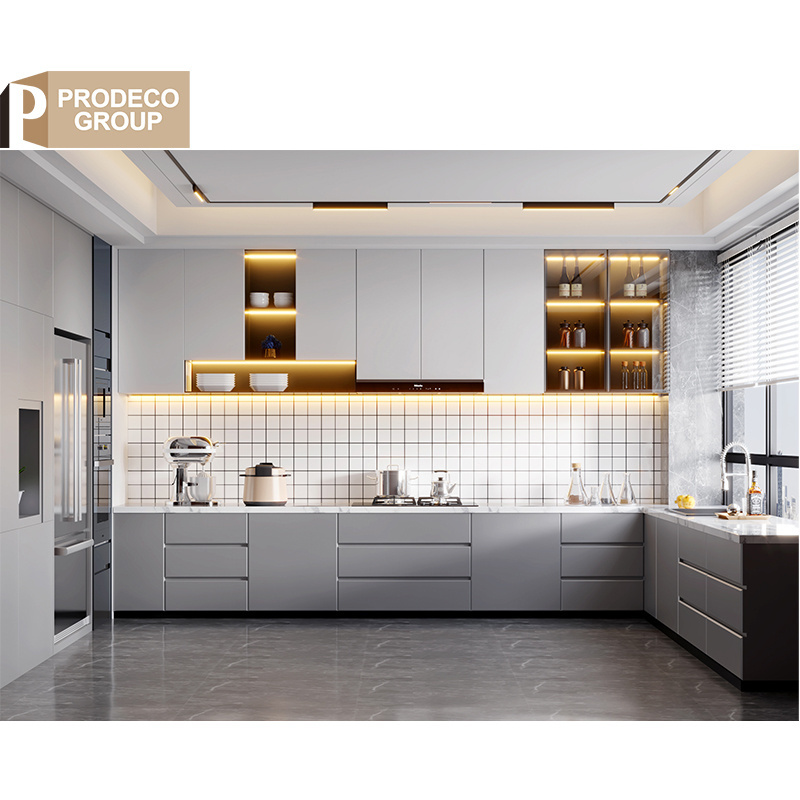 Prodeco Alacenas De Cocina Modular Luxury Classic Kitchen Cabinets China Manufacturer for Project