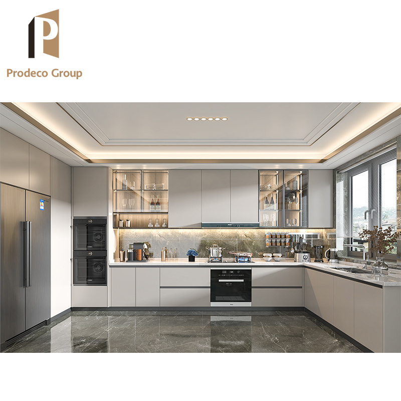 Prodeco Ready Made Aluminium Kitchen Cabinet Accessories Ready to Assemble Sink Base Cabinet with Sink Modular Kitchen