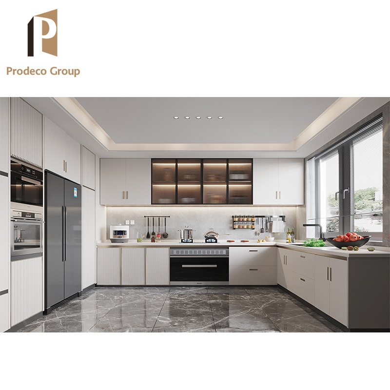 Prodeco Ready Made Aluminium Kitchen Cabinet Accessories Ready to Assemble Sink Base Cabinet with Sink Modular Kitchen