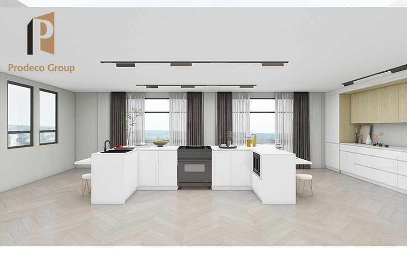 Customised Modern White island Corner Base Small Kitchen Cabinet