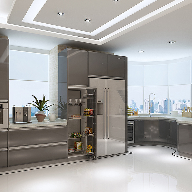 china manufacturer designs modern aluminium cabinet kitchen cabinets for wholesales