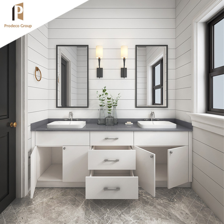 New Design Bathroom Vanity Solid Wooden Bathroom Cabinet PVC Bathroom Cabinets