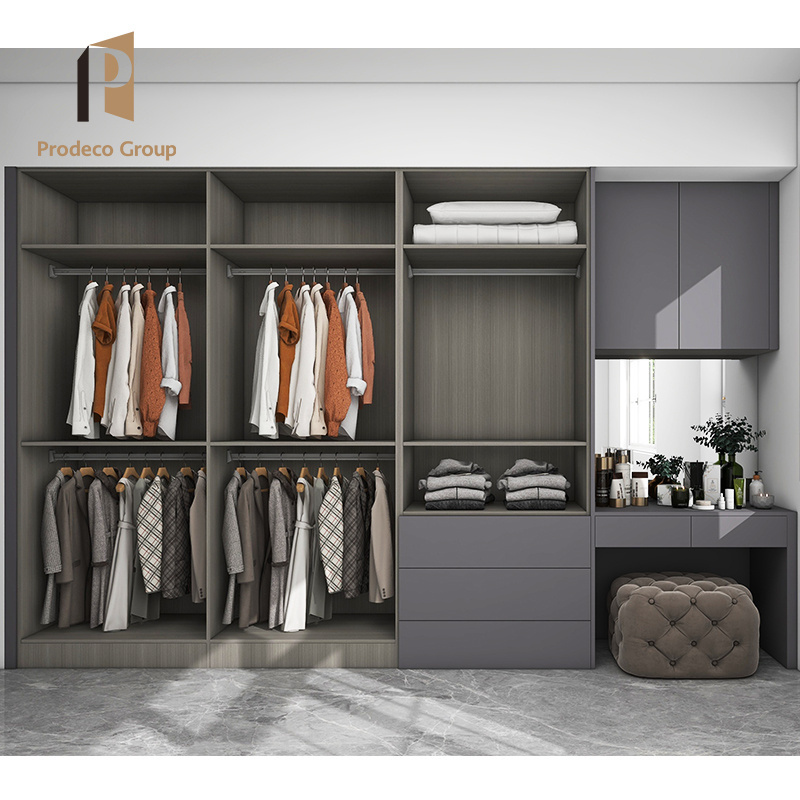 Modern Bedroom Wardrobes Black Lacquer Storage Wardrobe With Bookshelf