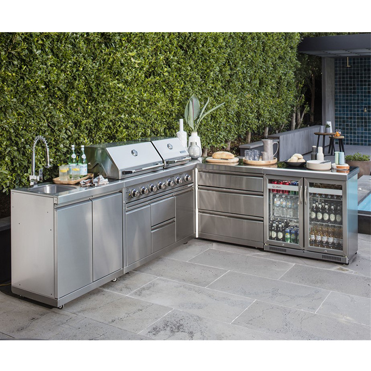 China Kitchen Items Outdoor Furniture Outdoor BBQ Kitchen Cabinet Stainless Steel Kitchen Cabinet