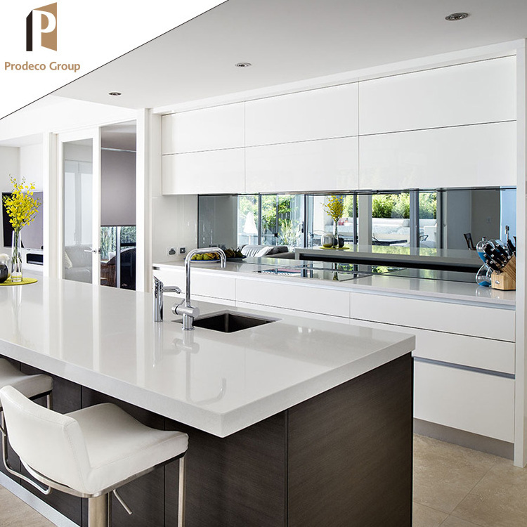 High Gloss Doors Modern Contemporary Island Kitchen Cabinet Furniture For Sale