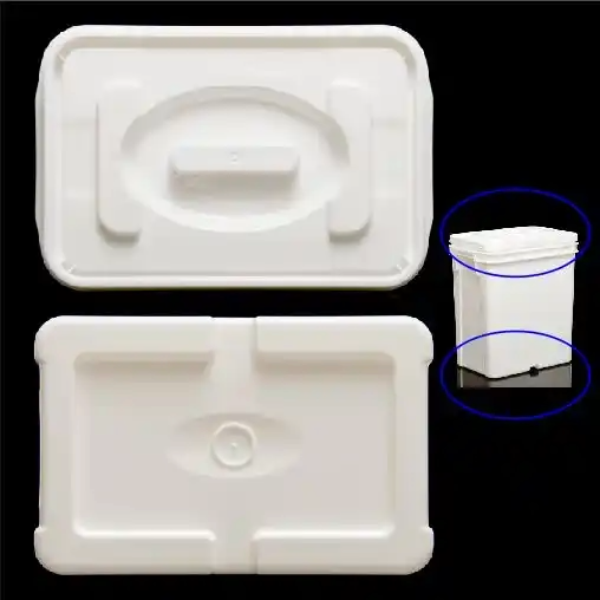 White Plastic Oil Drum 3 Gallon High Strength Square Bio-Medical Bin