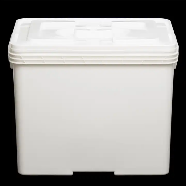 White Plastic Oil Drum 3 Gallon High Strength Square Bio-Medical Bin