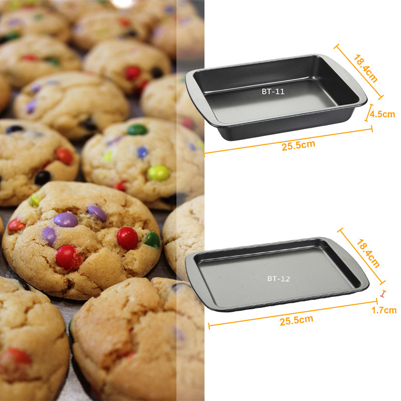 Factory Metal Oven Bakeware Biscuit Tin Tray Non-Stick Deep Christmas Cookie Tray Carbon Steel Baking Sheet Pans