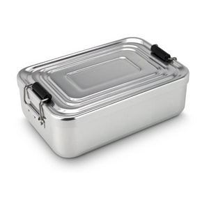 Custom Logo Aluminum High-End Food Carry Lunch Box Leakproof Food Grade Tiffin Box With Lock Compartment