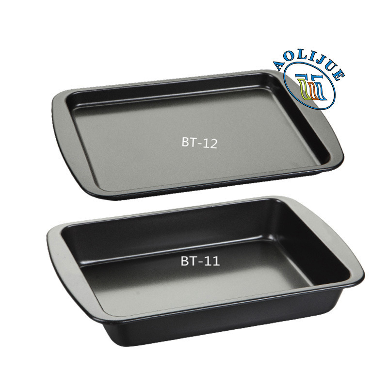 Factory Metal Oven Bakeware Biscuit Tin Tray Non-Stick Deep Christmas Cookie Tray Carbon Steel Baking Sheet Pans