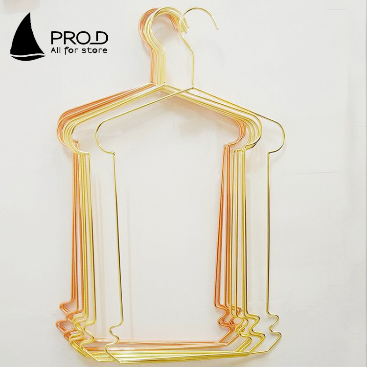 Wholesale metal rose gold swimming swimsuit iron children underwear hanger