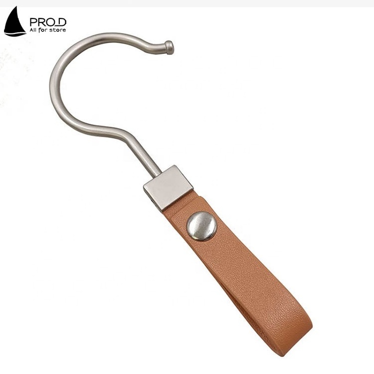 Factory Sale Outdoors Home Brown Outdoor Multi Purpose Leather Hook Modern Storage Hanger Hook