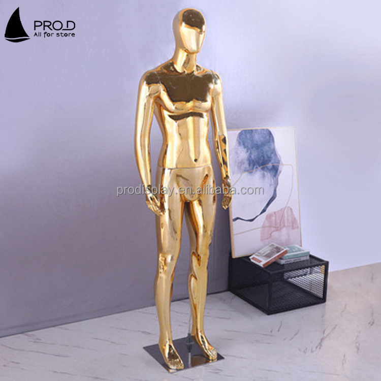 New fashion clothes Store Display plastic full body gold Large size men European dummy model mannequin Male