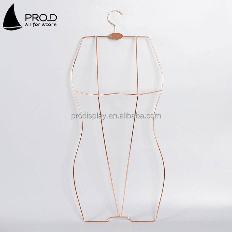 Lingerie store full body shape with chest metal wire swimwear swimsuit hanger for bikini display