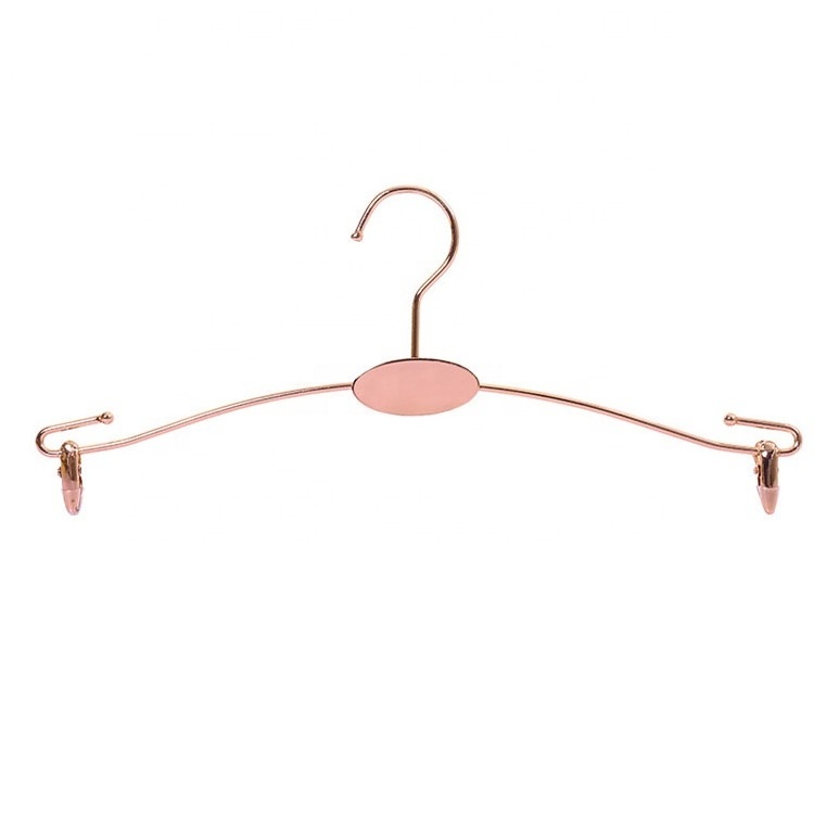 Lingerie shop plating golden bra display metal underwear panties hanger with clip