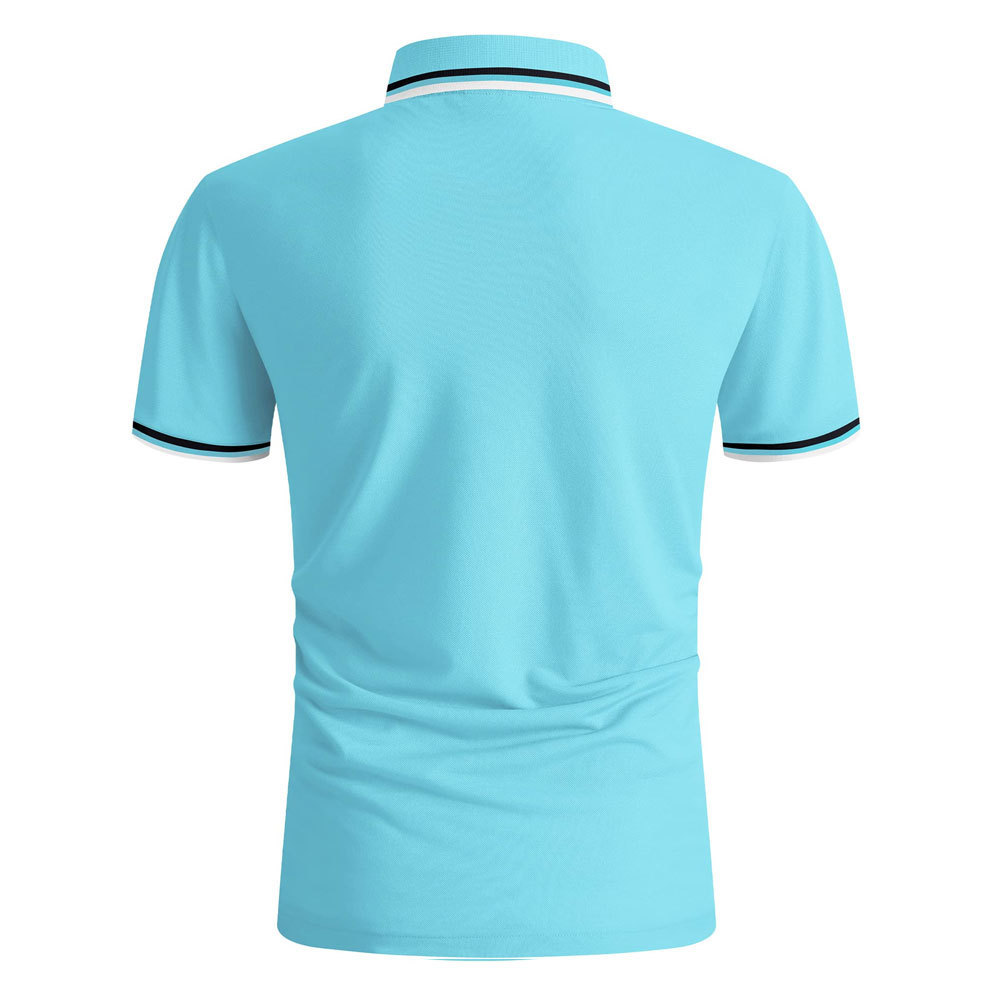 Cotton Sky Color Polo Collar Men T-shirts Custom Size Golf Clothing Classic Collar Men Polo T Shirt