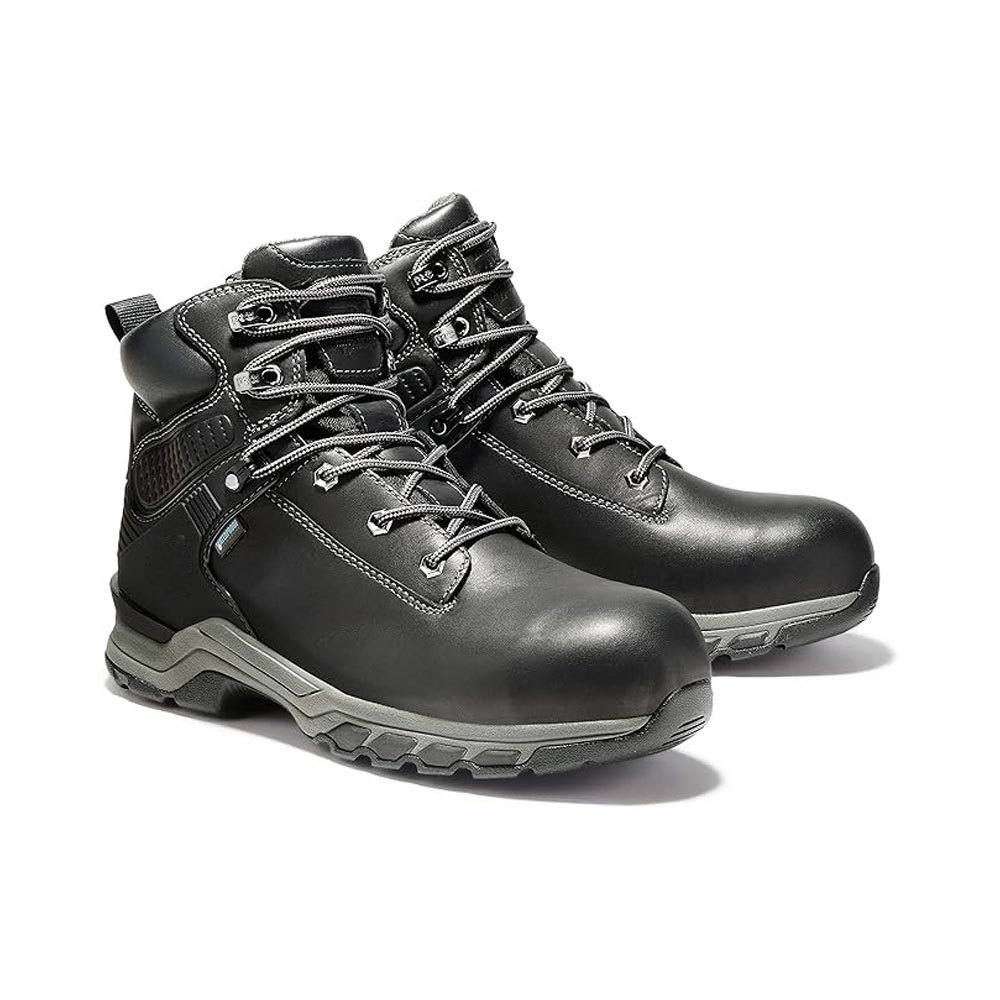 Men's Work Boots, Steel Toe, YKK Zipper, 6 inch, Slip Resistant Safety Oiled Leather Shoes