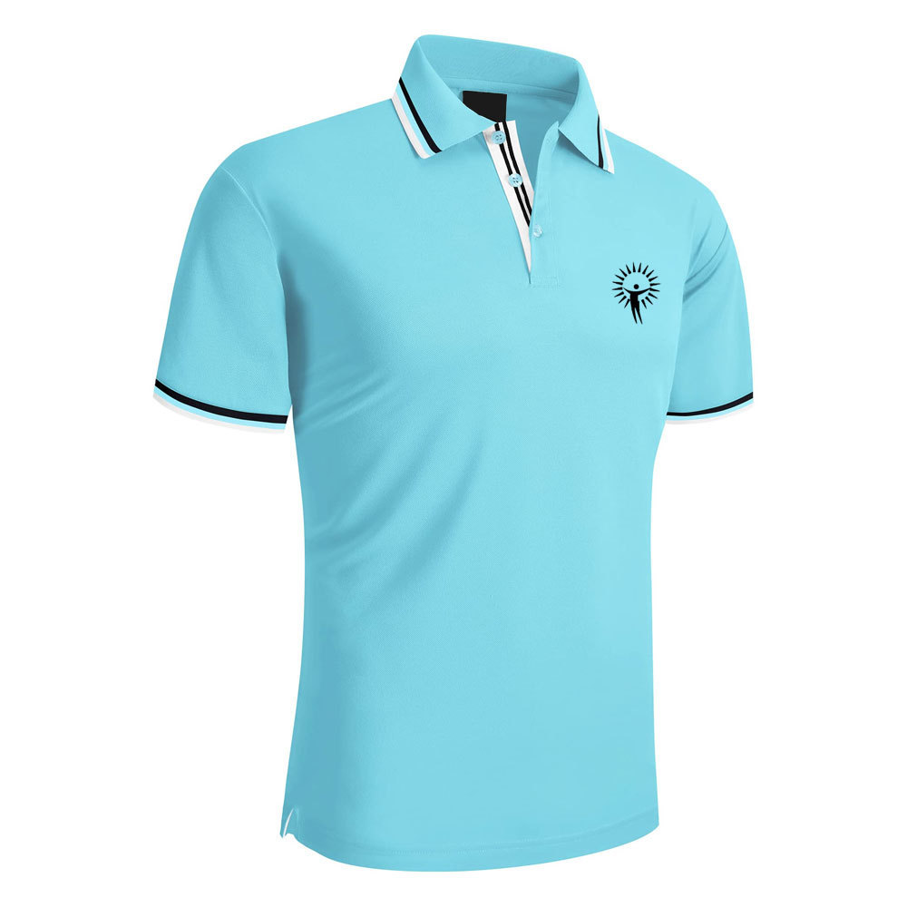 Cotton Sky Color Polo Collar Men T-shirts Custom Size Golf Clothing Classic Collar Men Polo T Shirt