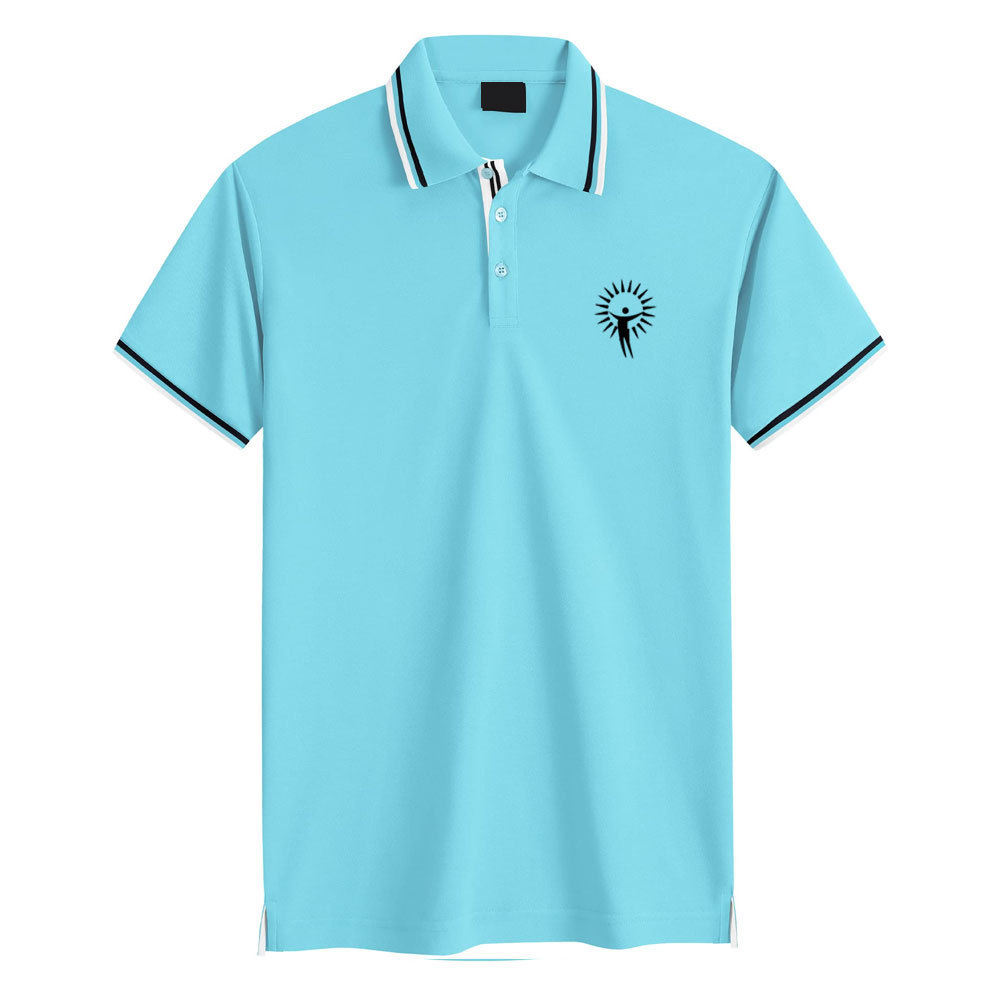 Cotton Sky Color Polo Collar Men T-shirts Custom Size Golf Clothing Classic Collar Men Polo T Shirt