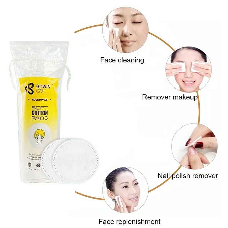 Natural remover make up cotton face pads 180g cosmetic round cotton facial pad