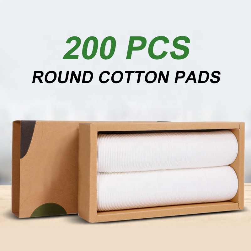 Disposable facial organic cotton pad of cosmetic makeup remover pads