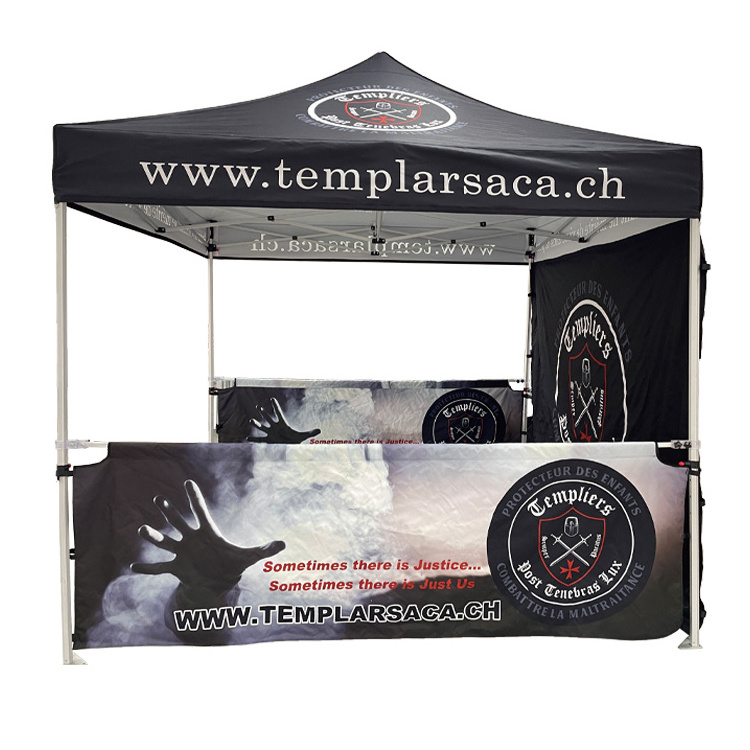 Custom Logo Aluminum Frame Folding Waterproof Tent Gazebo Pop Up Canopy Tent Hot Printed Outdoor Event Trade Show Tent Gazebo