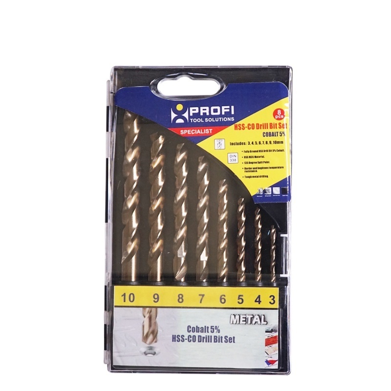 Premium Quality HSS Twist Metal Drill Bit Set Cobalt Drill Bits Straight Shank