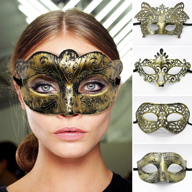 Retro Masquerade Tiara Halloween Sexy Eye Mask for Women Men Fancy Dress Carnival Dress Costume Party Supplies Cosplay