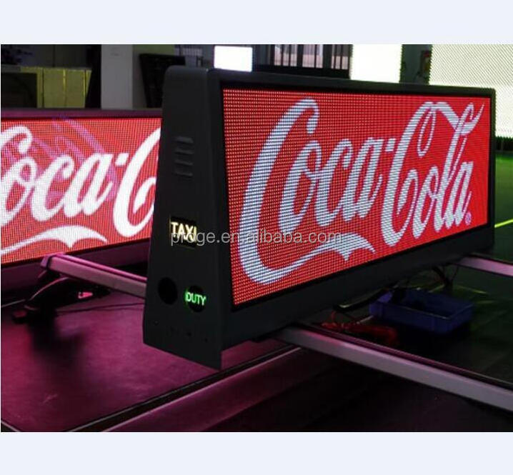 6000nits high brightness high resolution P2.5/P5 SMD rgb waterproof advertising car taxi top/roof led sign