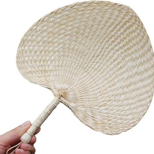 Hand Made Fan Rattan Decoration Party Fans Wedding Women Gift Palm Leaf Fans Bamboo Handheld 1 PCS