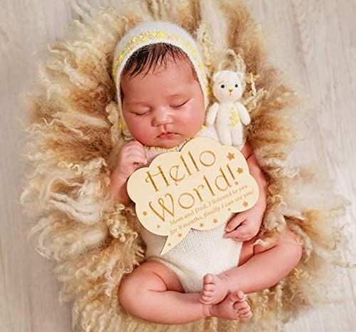 Multifunctional Solid Wood Educational Play milestone Discs Wooden Pieces Signs Monthly Pregnancy Baby Milestone Cards