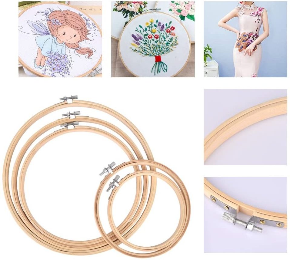 dmc embroidery thread floss brother bamboo round hoops punch needle cross stitch set embroidery floss kits